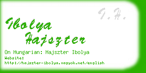 ibolya hajszter business card